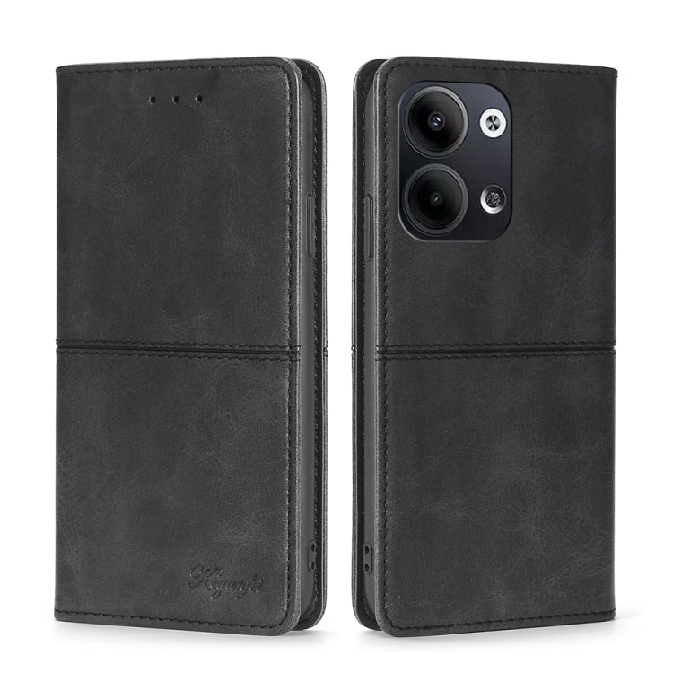 For OPPO Reno9 5G / Reno9 Pro 5G Cow Texture Magnetic Horizontal Flip Leather Phone Case