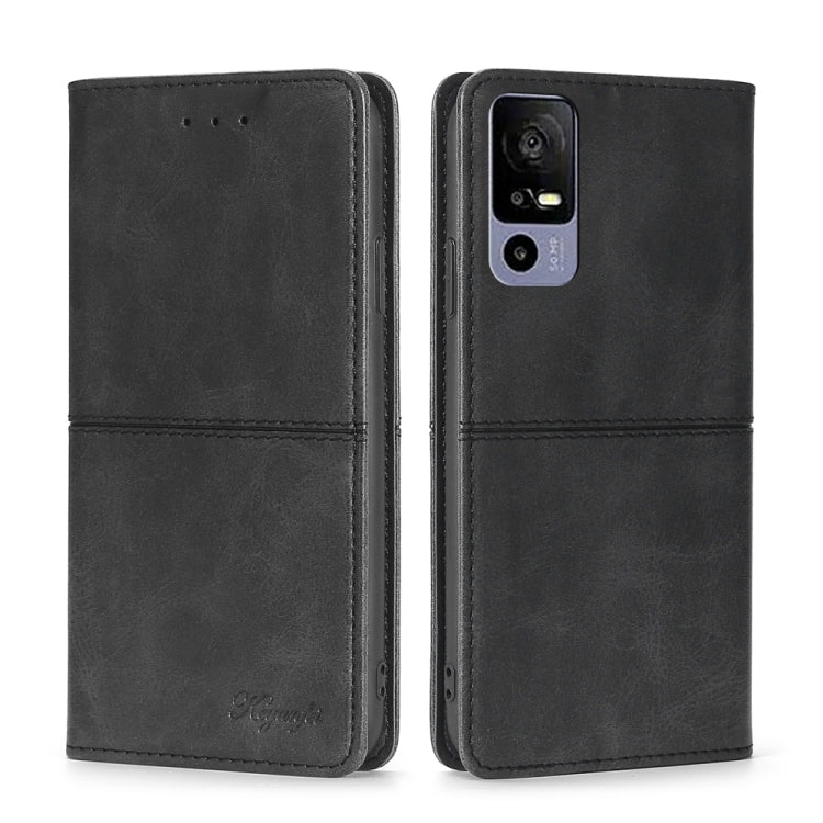 For TCL 40R 5G Cow Texture Magnetic Horizontal Flip Leather Phone Case