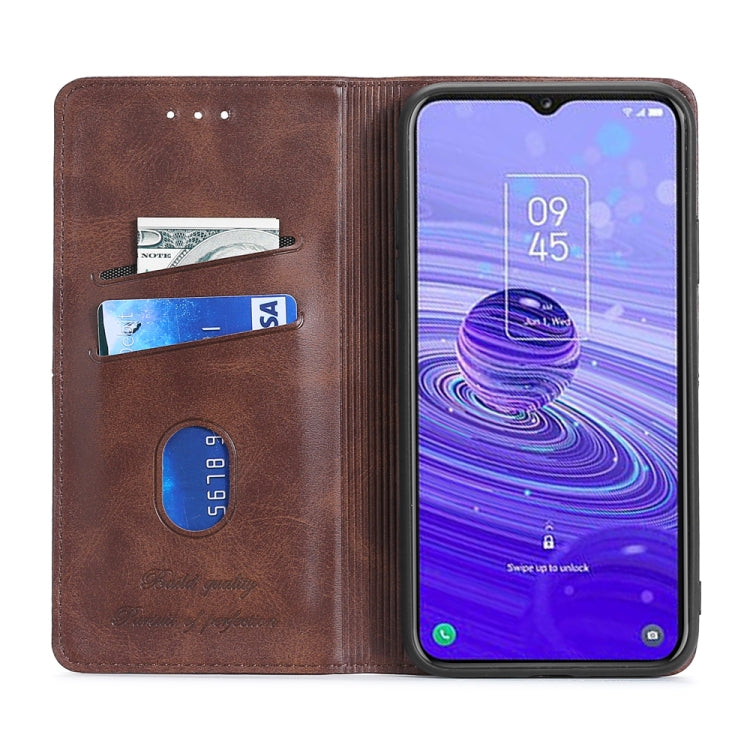 For TCL 40R 5G Cow Texture Magnetic Horizontal Flip Leather Phone Case