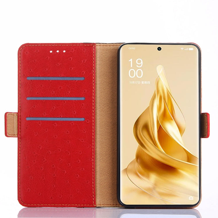 For OPPO Reno9 Pro+ 5G Ostrich Texture Flip Leather Phone Case