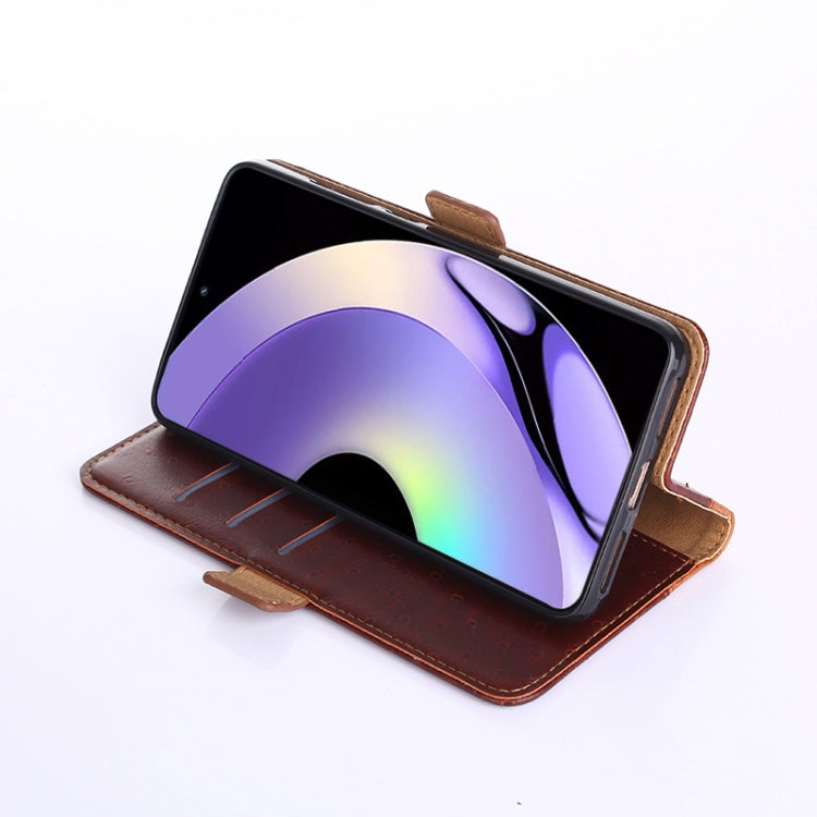 For Realme 10 Pro 5G Ostrich Texture Flip Leather Phone Case