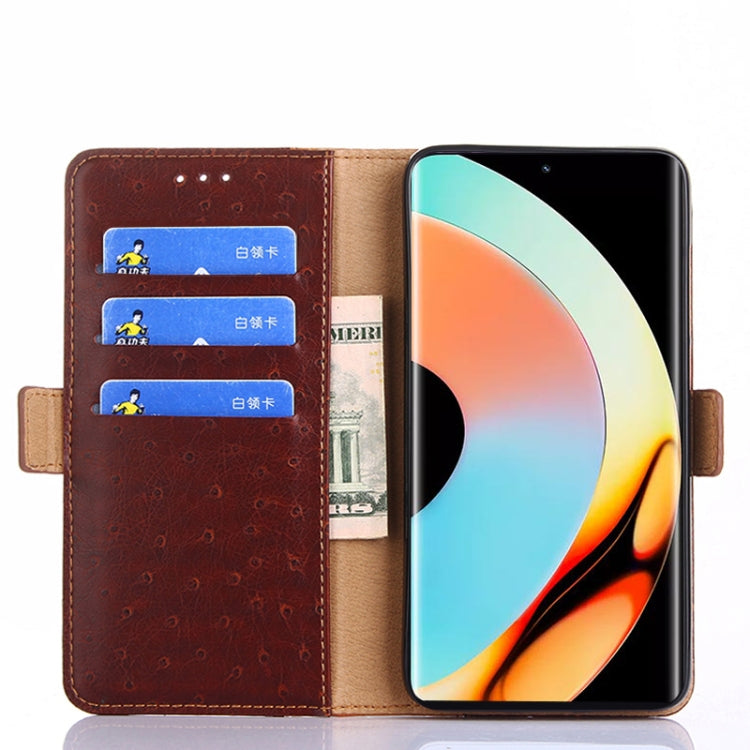 For Realme 10 Pro+ 5G Ostrich Texture Flip Leather Phone Case