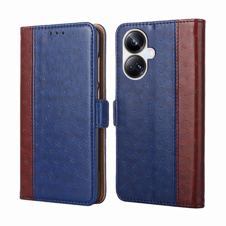 For Realme 10 Pro+ 5G Ostrich Texture Flip Leather Phone Case