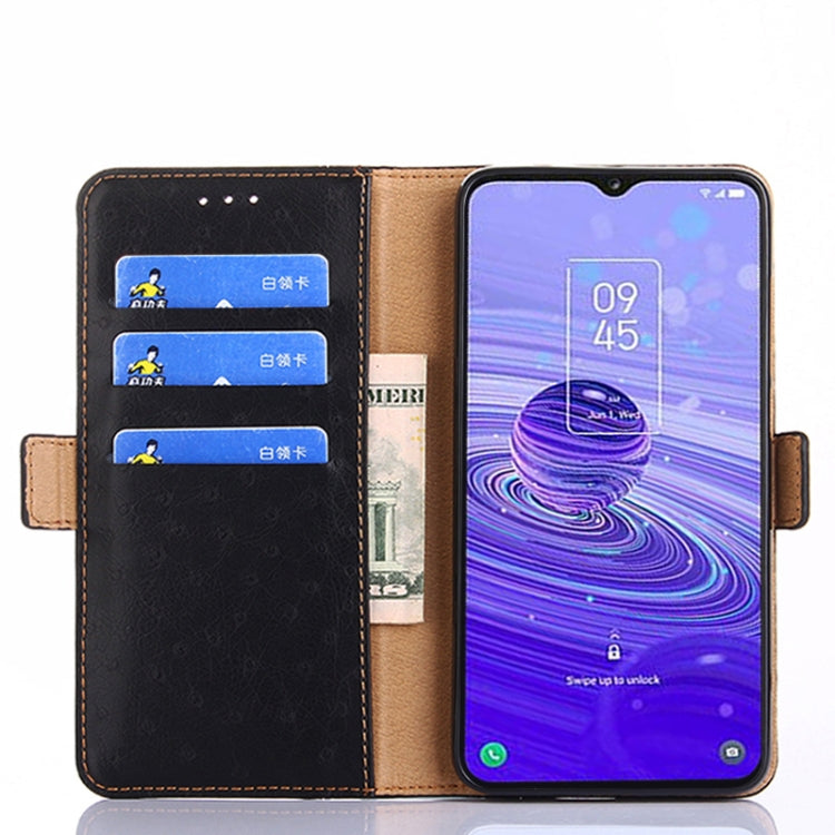 For TCL 40R 5G Ostrich Texture Flip Leather Phone Case
