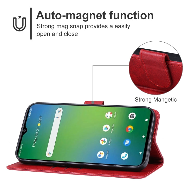 For Cricket Icon 4 Leather Phone Case