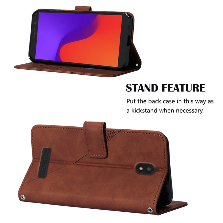 For BLU View 2 2020/2022 Crossbody 3D Embossed Flip Leather Phone Case