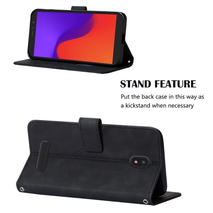 For BLU View 2 2020/2022 Crossbody 3D Embossed Flip Leather Phone Case