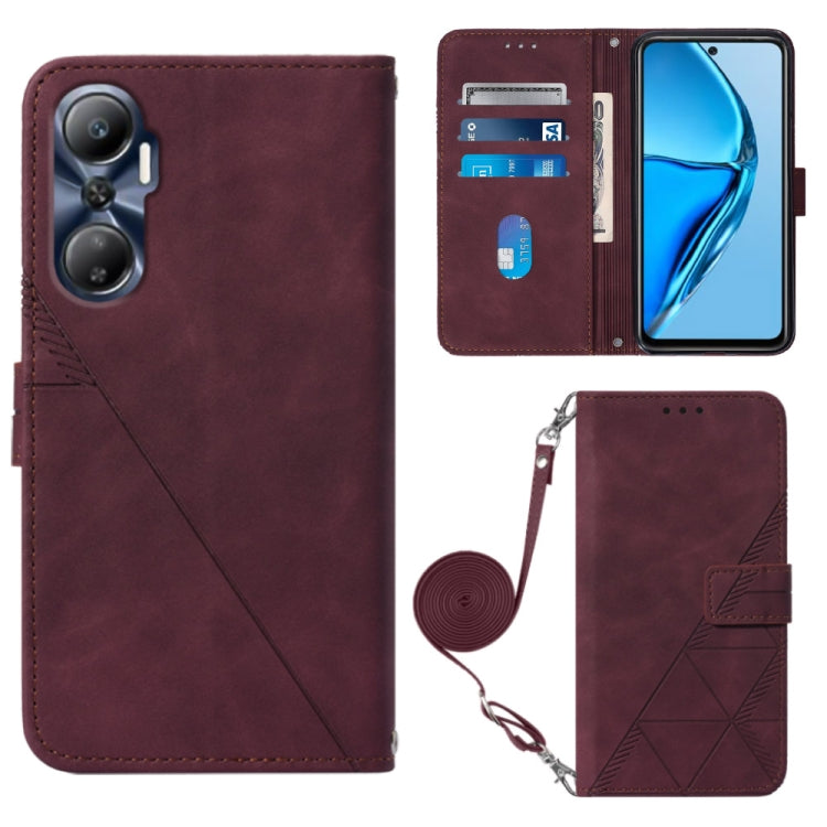 For Infinix Hot 20 4G Crossbody 3D Embossed Flip Leather Phone Case