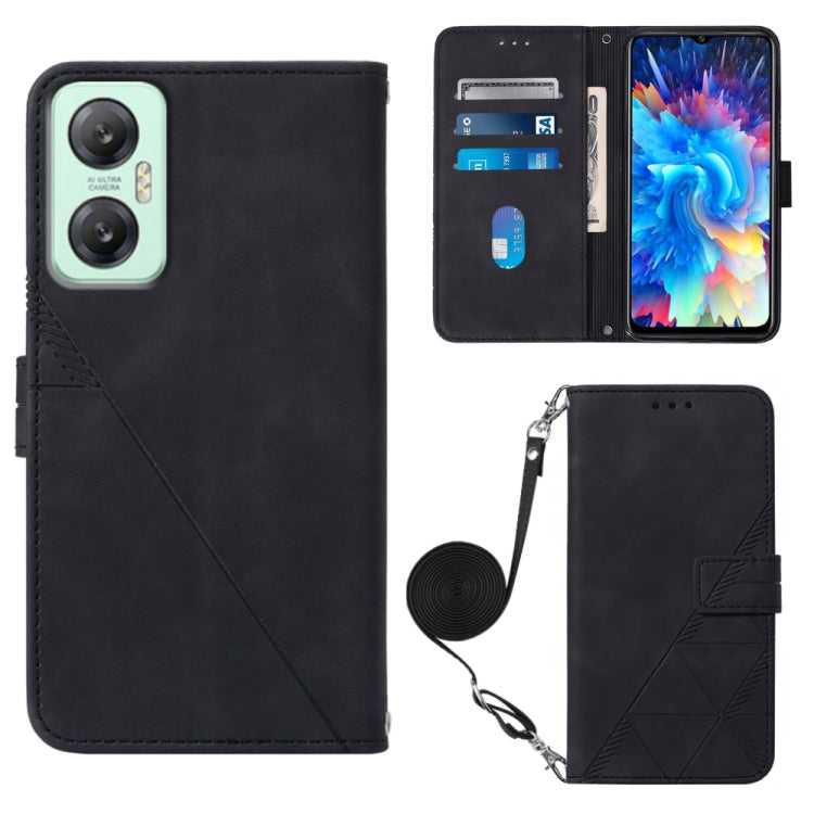 For Infinix Hot 20 5G Crossbody 3D Embossed Flip Leather Phone Case