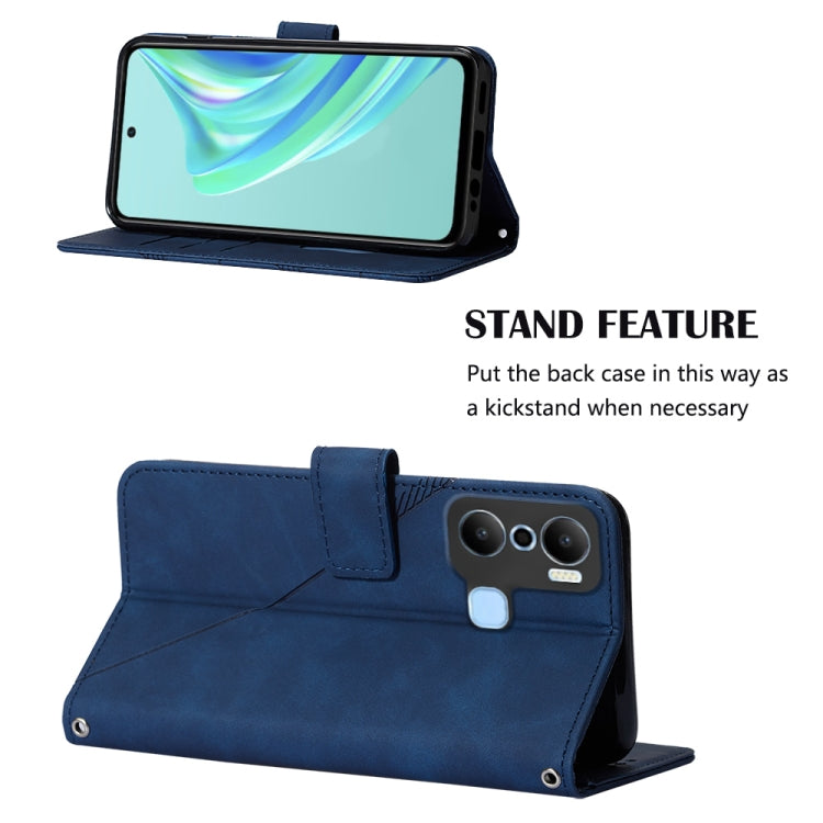 For Infinix Hot 20 Play Crossbody 3D Embossed Flip Leather Phone Case