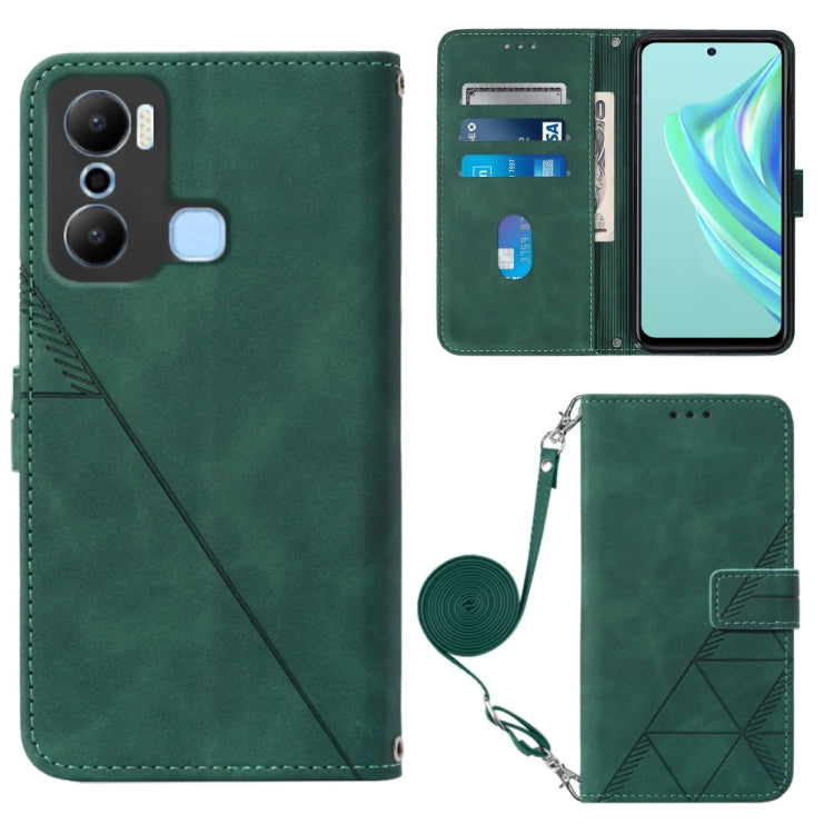 For Infinix Hot 20 Play Crossbody 3D Embossed Flip Leather Phone Case