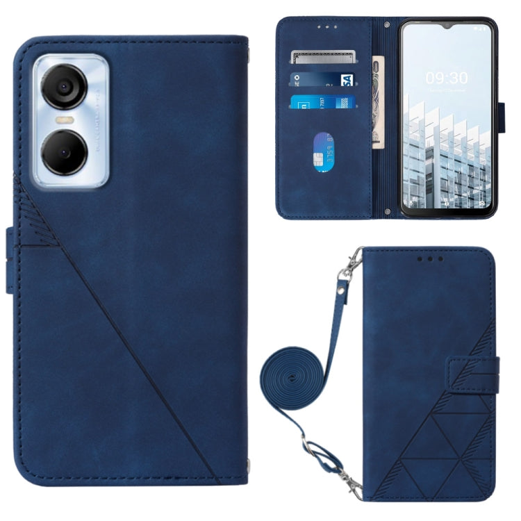 For Tecno Pop 6 Pro Crossbody 3D Embossed Flip Leather Phone Case
