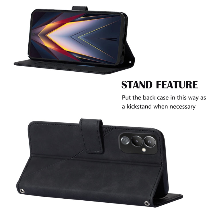 For Tecno Pova 4 Crossbody 3D Embossed Flip Leather Phone Case