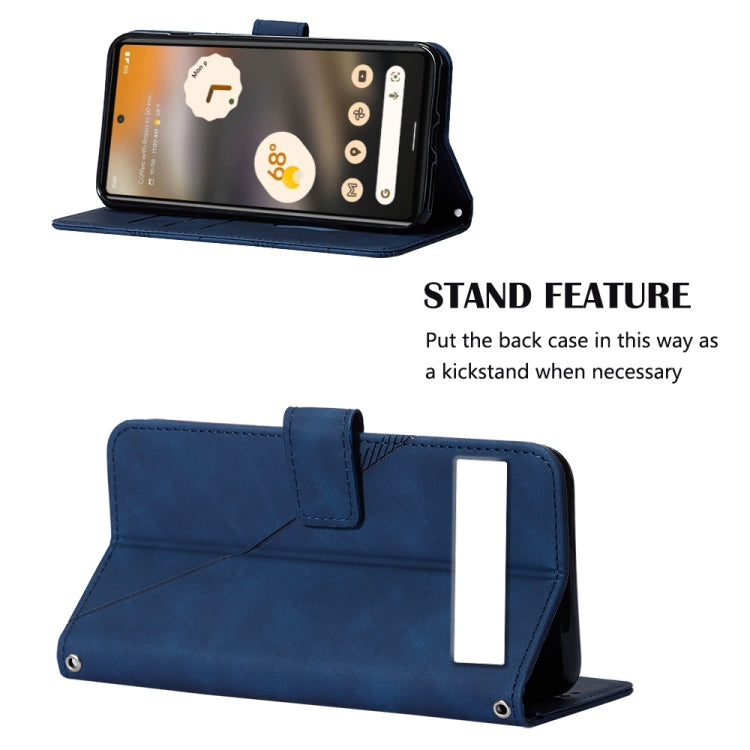 For Google Pixel 7a Crossbody 3D Embossed Flip Leather Phone Case