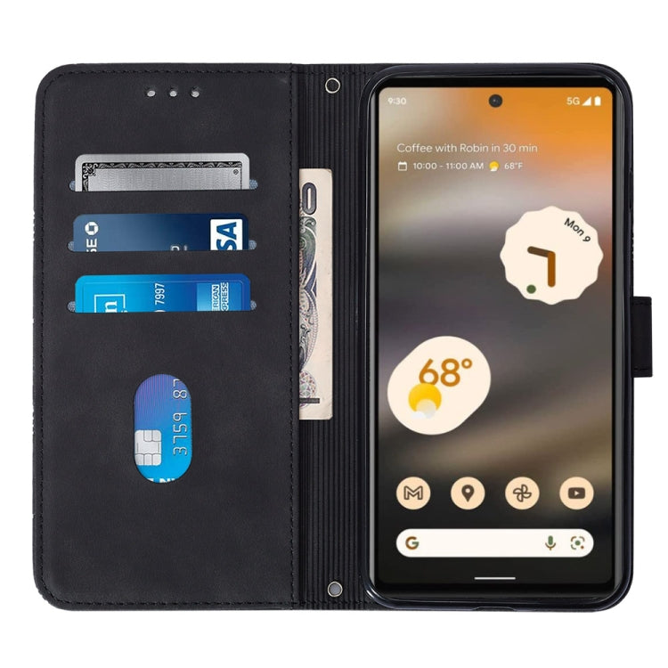 For Google Pixel 7a Crossbody 3D Embossed Flip Leather Phone Case