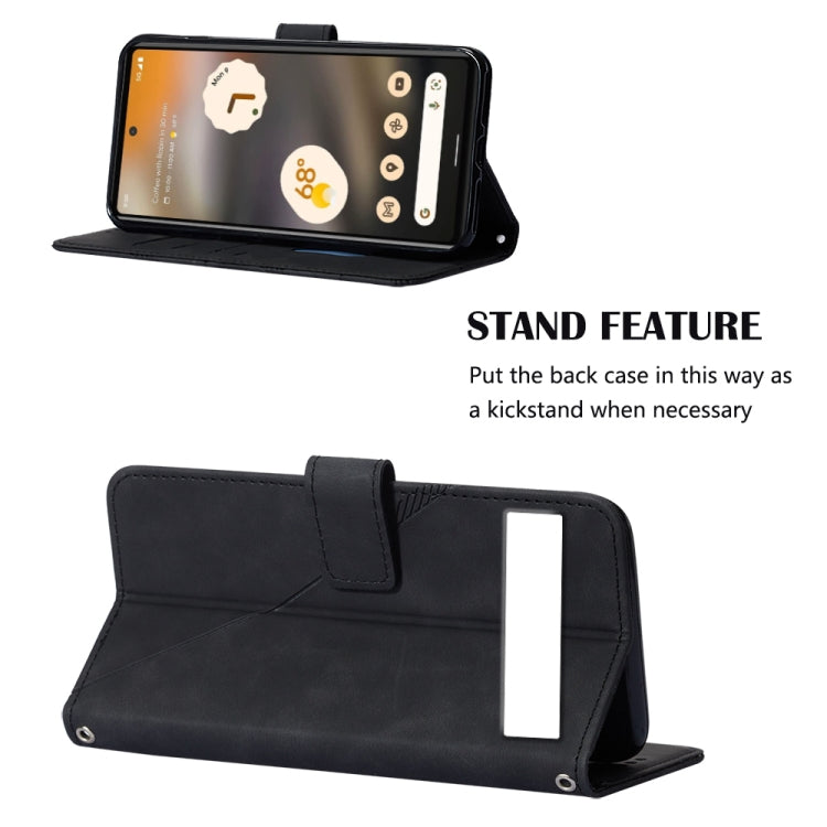 For Google Pixel 7a Crossbody 3D Embossed Flip Leather Phone Case