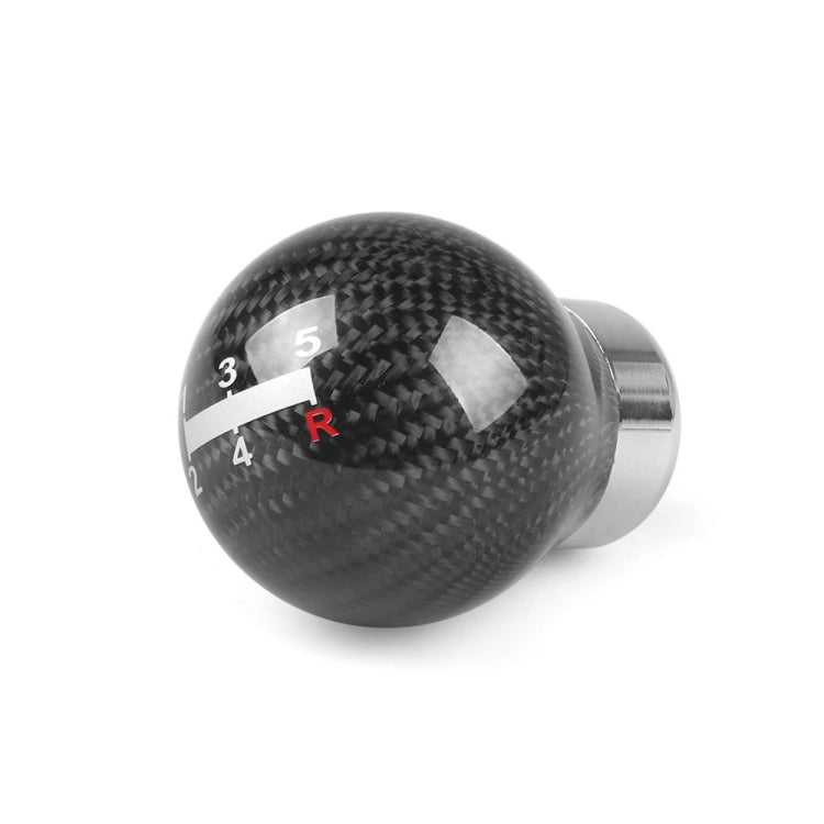 Universal Car Carbon Fiber Gear Shift Knob, 5-speed