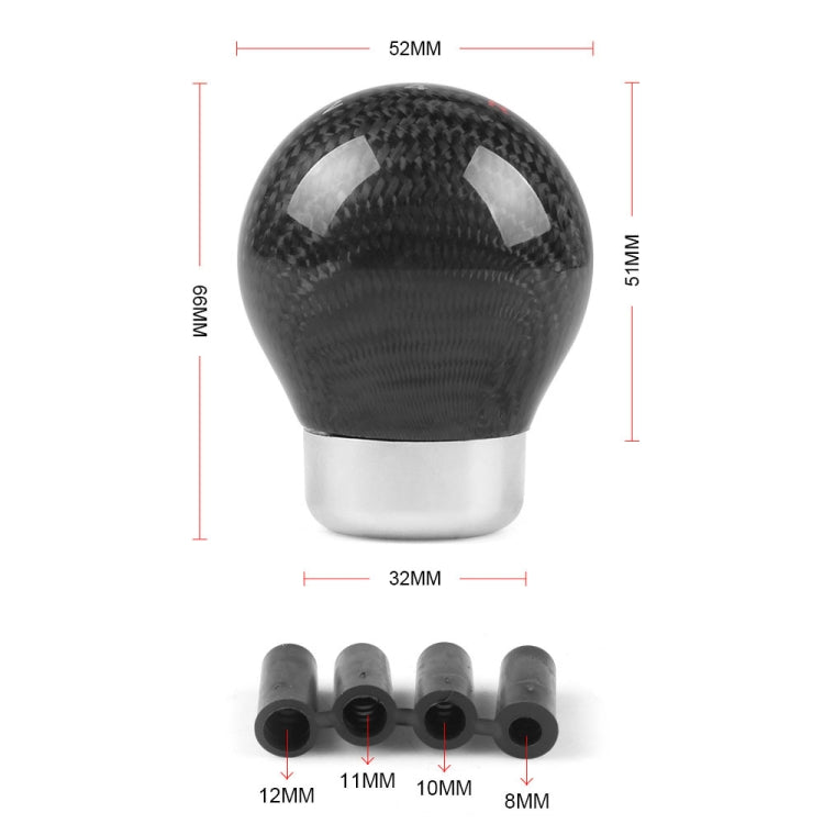 Universal Car Carbon Fiber Gear Shift Knob, 5-speed