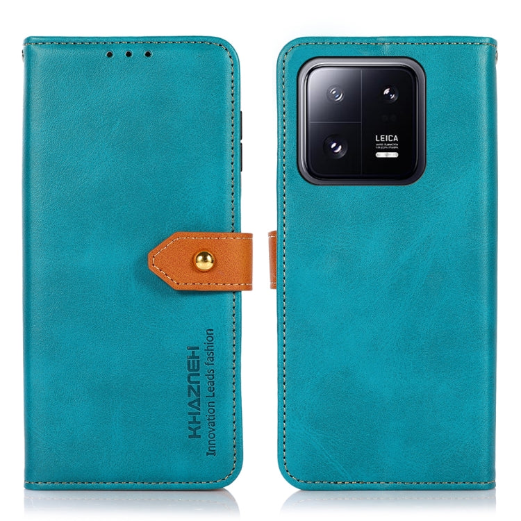 For Xiaomi 13 Pro KHAZNEH Dual-color Cowhide Texture Flip Leather Phone Case
