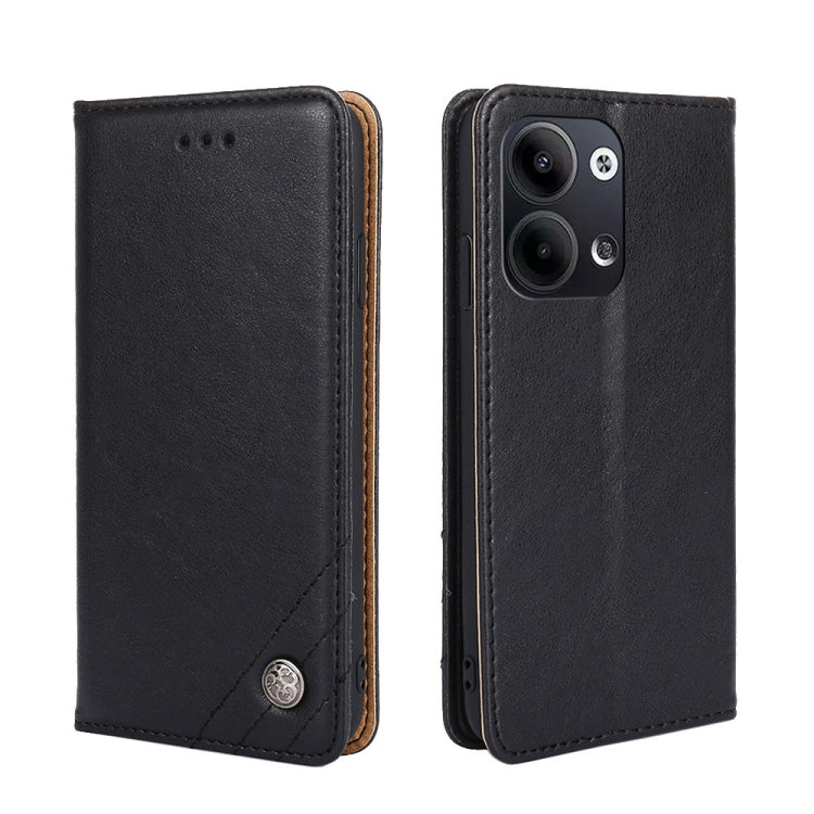 For OPPO Reno9 5G / Reno9 Pro 5G Non-Magnetic Retro Texture Flip Leather Phone Case