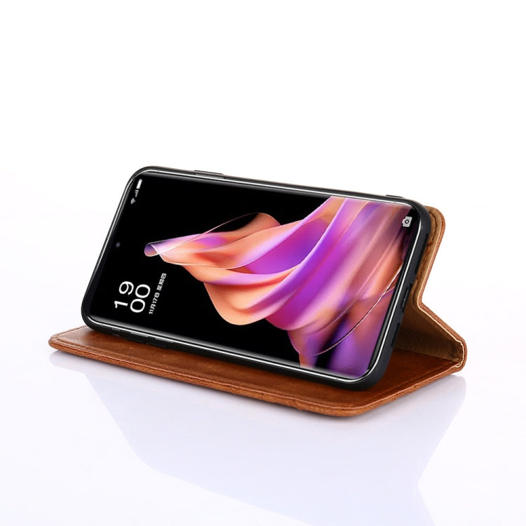 For Realme 10 Pro+ 5G Non-Magnetic Retro Texture Flip Leather Phone Case