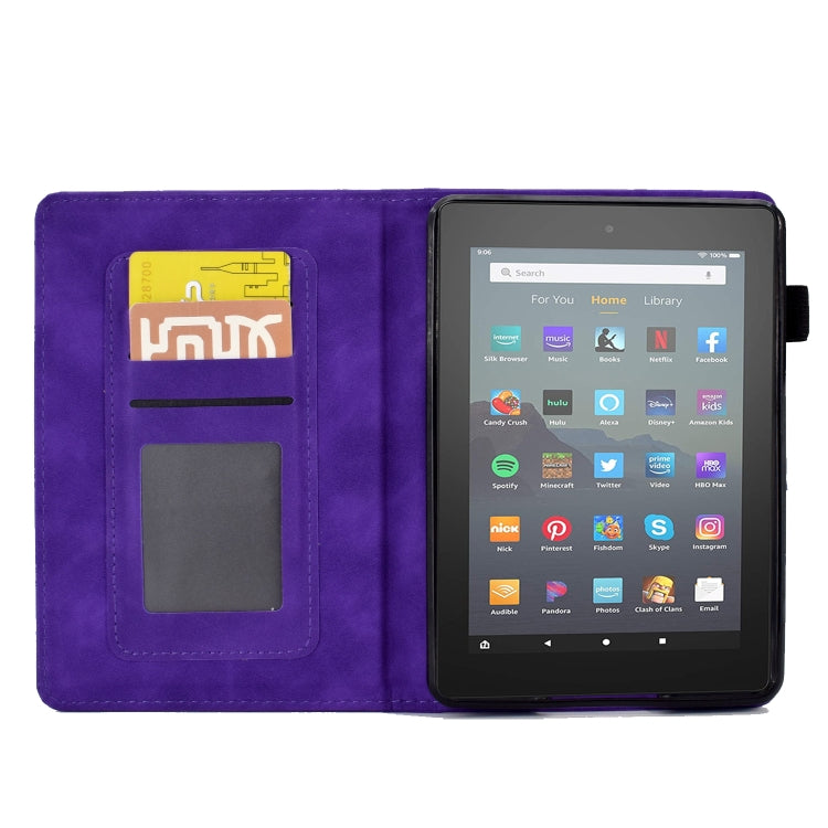 For Amazon Kindle Youth Version 2022 Embossed Smile Flip Tablet Leather Smart Case