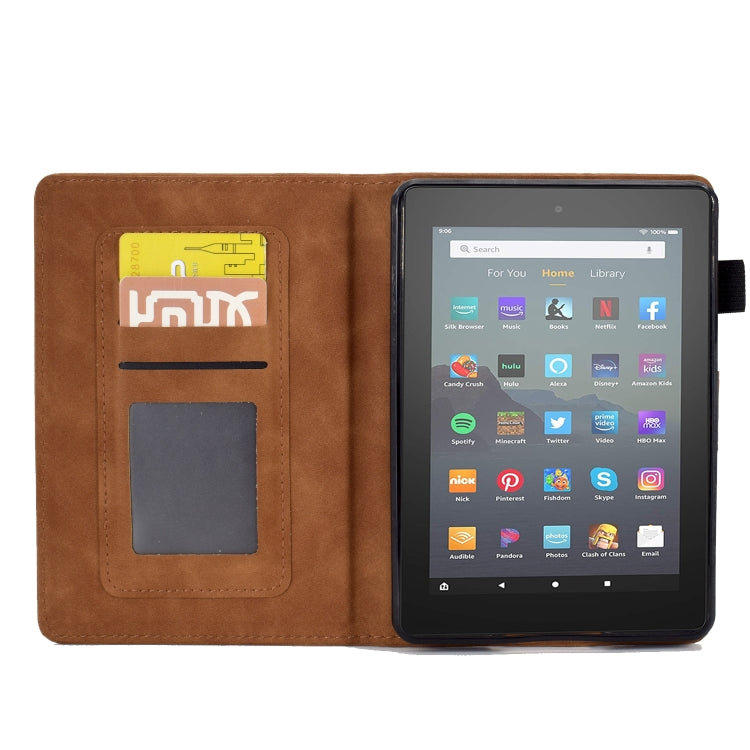 For Amazon Kindle Youth Version 2022 Embossed Smile Flip Tablet Leather Smart Case