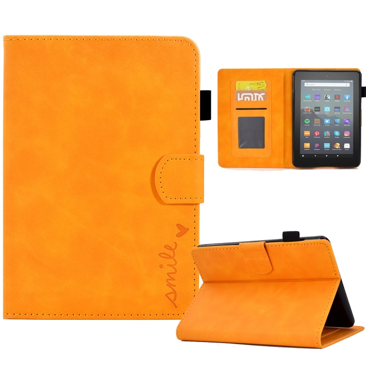 For Amazon Kindle Youth Version 2022 Embossed Smile Flip Tablet Leather Smart Case