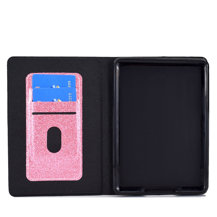 For Amazon Kindle Youth Version 2022 Varnish Glitter Powder Smart Leather Tablet Case