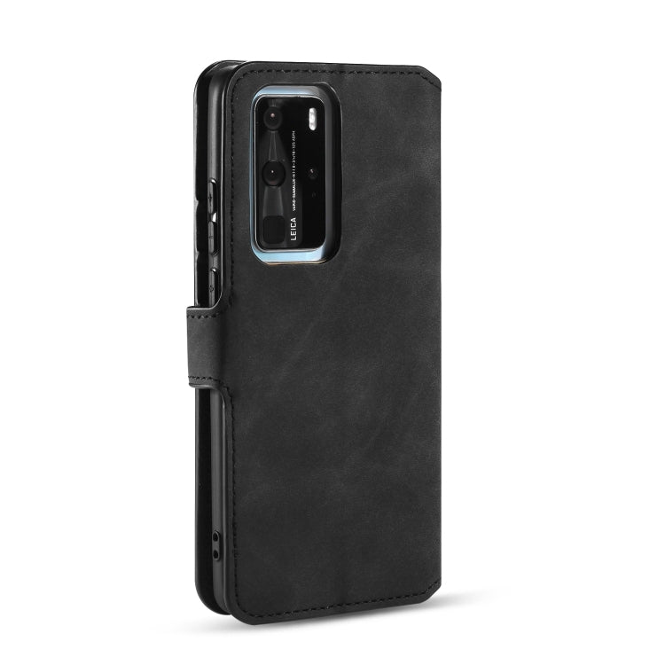 For Huawei P40 Pro DG.MING Retro Oil Side Horizontal Flip Case with Holder & Card Slots & Wallet