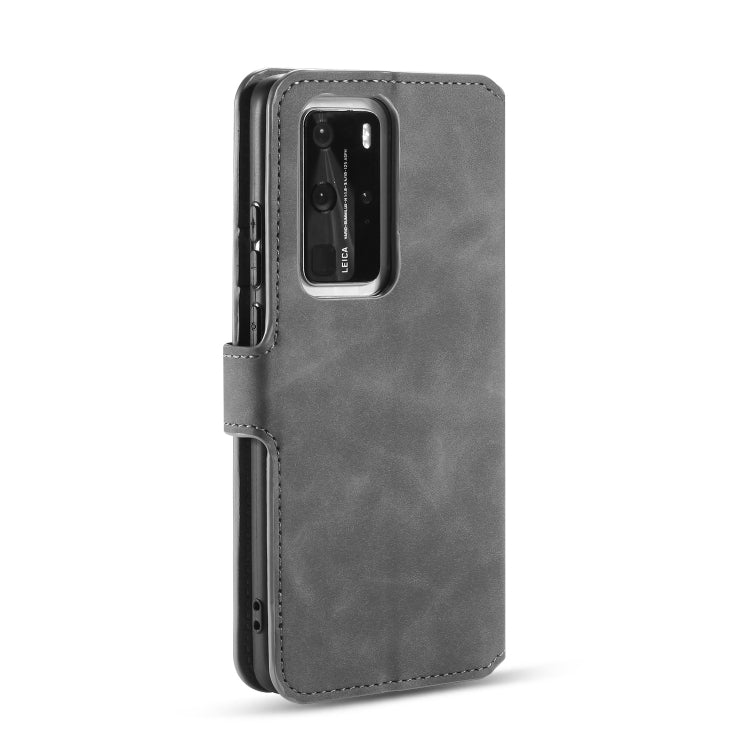 For Huawei P40 Pro DG.MING Retro Oil Side Horizontal Flip Case with Holder & Card Slots & Wallet