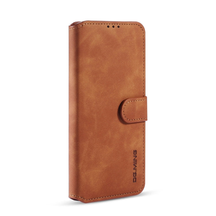 For Huawei P40 Pro DG.MING Retro Oil Side Horizontal Flip Case with Holder & Card Slots & Wallet