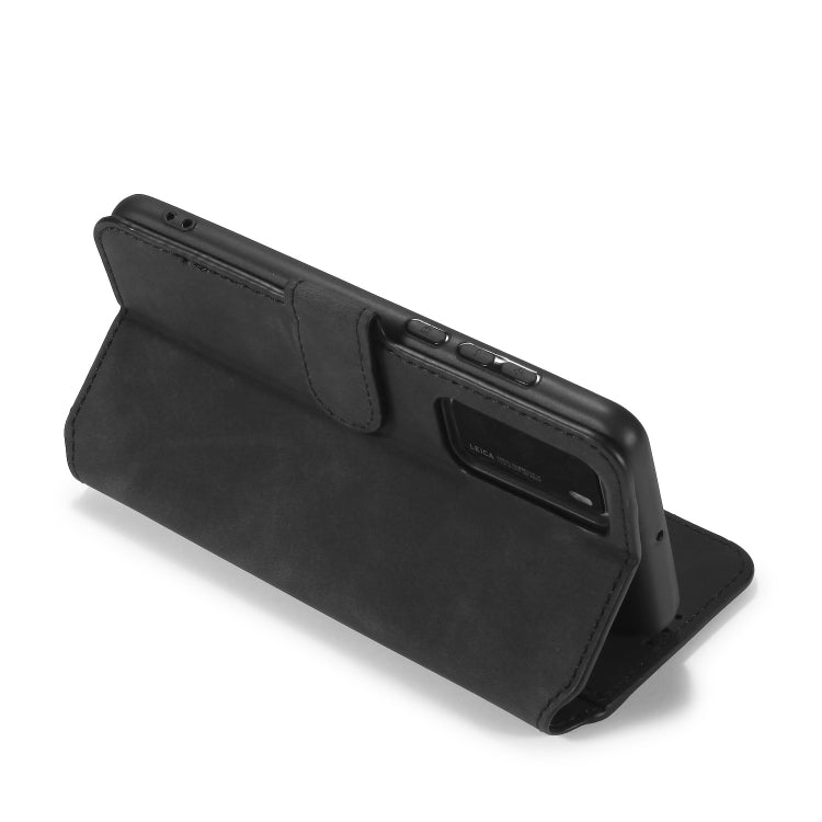 For Huawei P40 DG.MING Retro Oil Side Horizontal Flip Case with Holder & Card Slots & Wallet