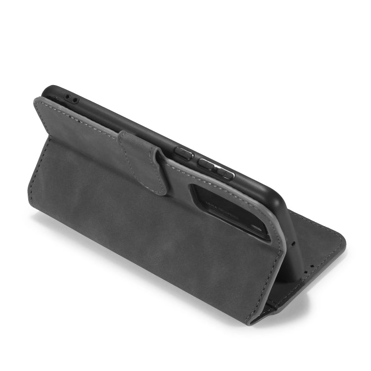 For Huawei P40 DG.MING Retro Oil Side Horizontal Flip Case with Holder & Card Slots & Wallet