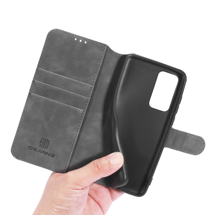 For Huawei P40 DG.MING Retro Oil Side Horizontal Flip Case with Holder & Card Slots & Wallet