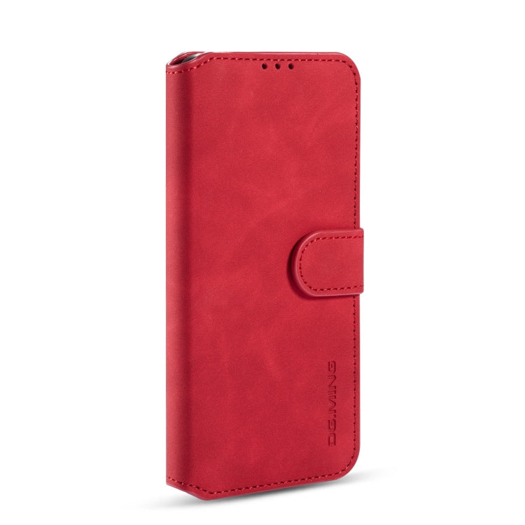 For Huawei P40 DG.MING Retro Oil Side Horizontal Flip Case with Holder & Card Slots & Wallet