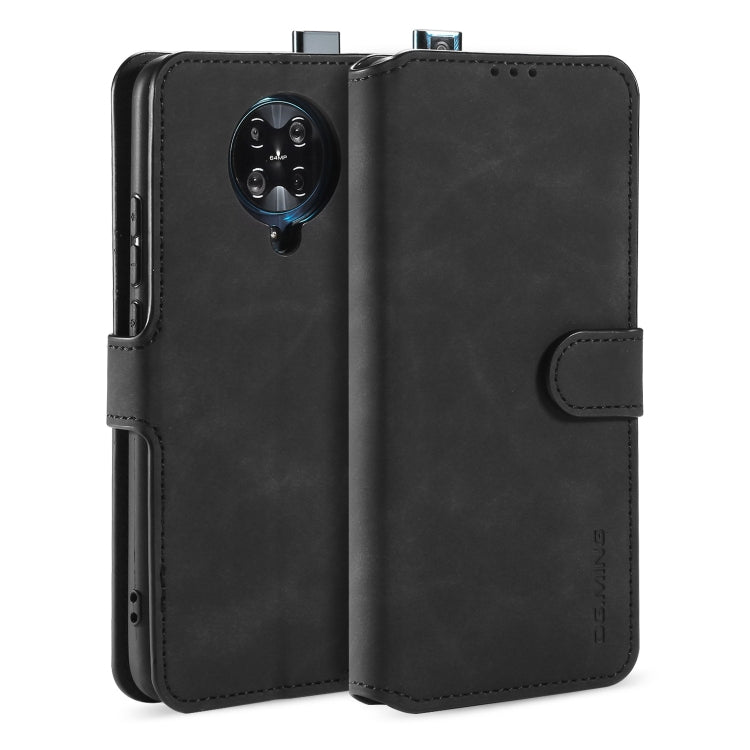 For Xiaomi Redmi K30 Pro DG.MING Retro Oil Side Horizontal Flip Case with Holder & Card Slots & Wallet