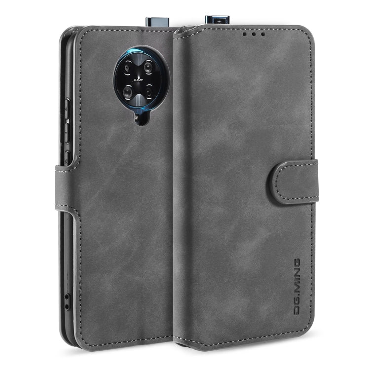 For Xiaomi Redmi K30 Pro DG.MING Retro Oil Side Horizontal Flip Case with Holder & Card Slots & Wallet