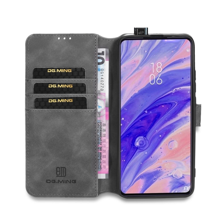 For Xiaomi Redmi K30 Pro DG.MING Retro Oil Side Horizontal Flip Case with Holder & Card Slots & Wallet