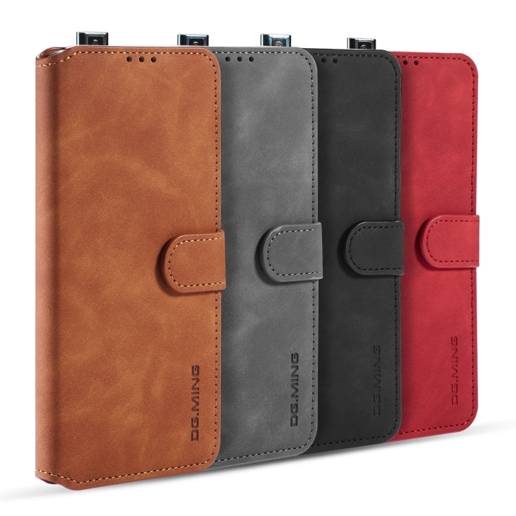 For Xiaomi Redmi K30 Pro DG.MING Retro Oil Side Horizontal Flip Case with Holder & Card Slots & Wallet