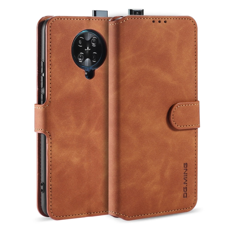 For Xiaomi Redmi K30 Pro DG.MING Retro Oil Side Horizontal Flip Case with Holder & Card Slots & Wallet