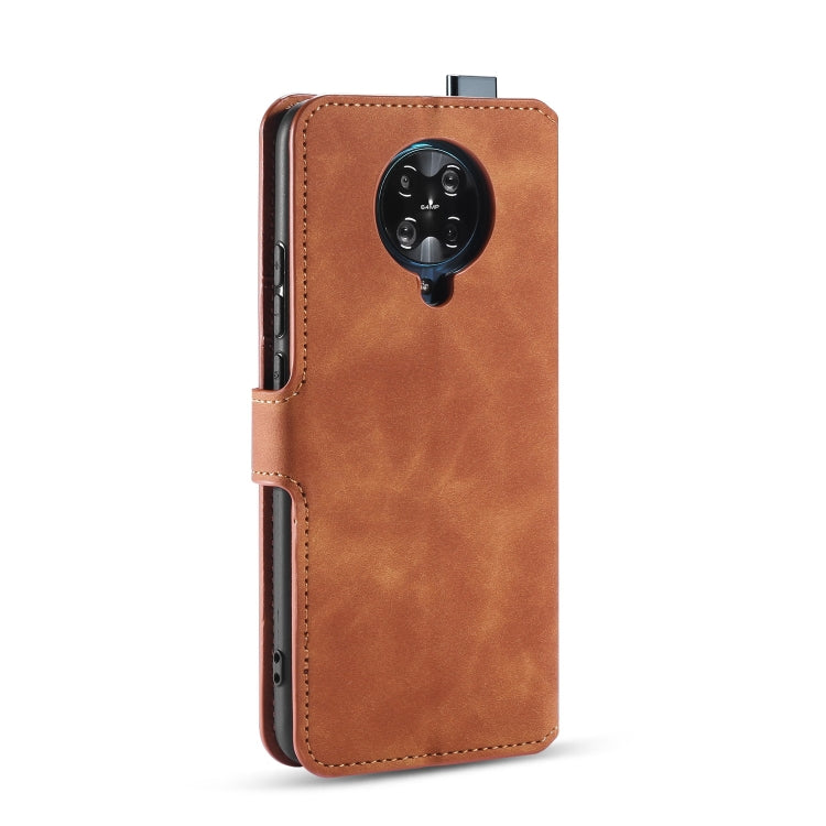 For Xiaomi Redmi K30 Pro DG.MING Retro Oil Side Horizontal Flip Case with Holder & Card Slots & Wallet