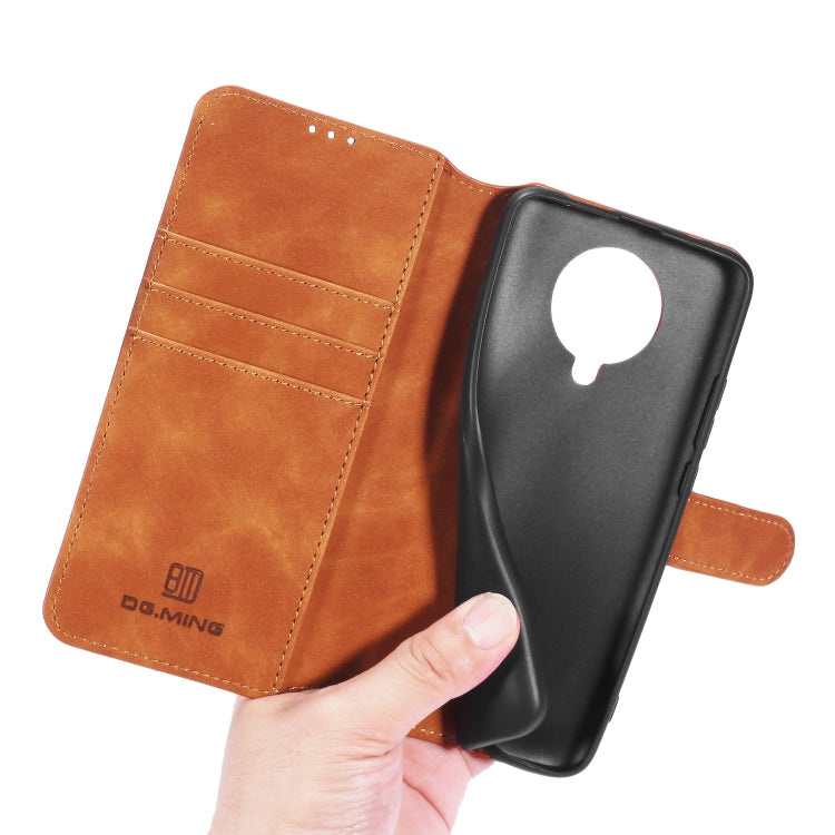 For Xiaomi Redmi K30 Pro DG.MING Retro Oil Side Horizontal Flip Case with Holder & Card Slots & Wallet