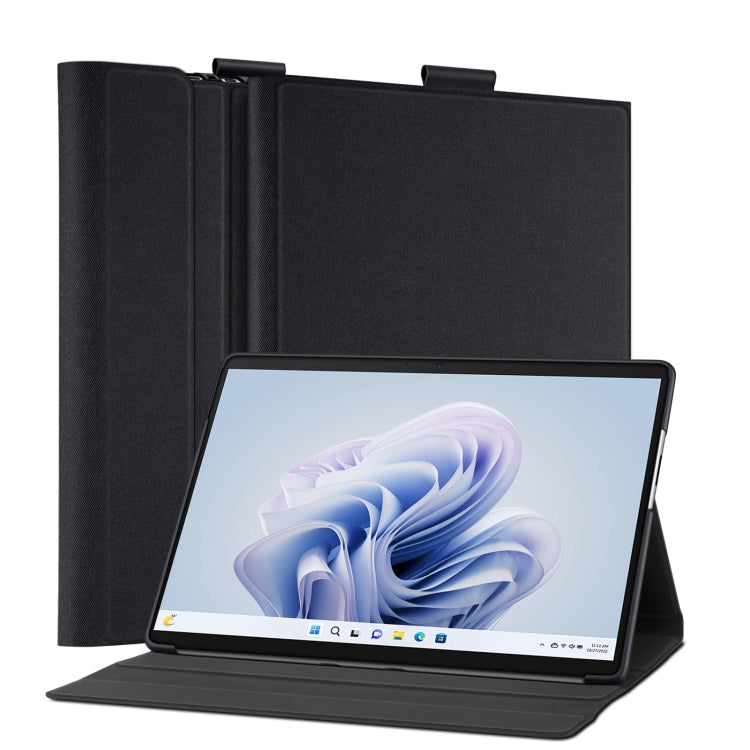 For Microsoft Surface Pro 9 DUX DUCIS Domo Series Magnetic Flip Leather Tablet Case(Black)