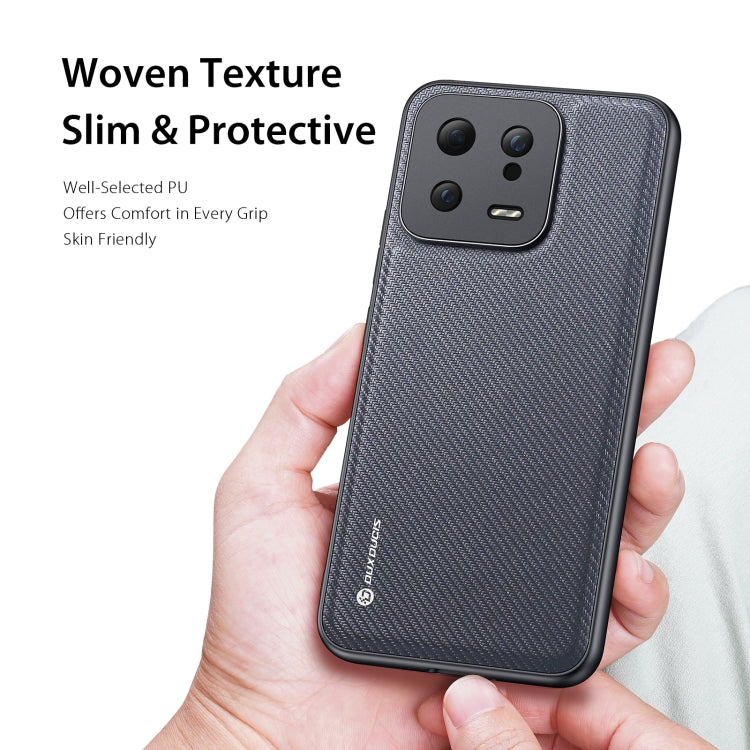 For Xiaomi 13 DUX DUCIS Fino Series PU + TPU Protective Phone Case(Grey)