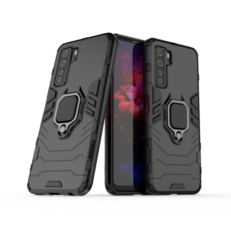 For Huawei nova 7 SE Shockproof PC + TPU Protective Case, with Magnetic Ring Holder