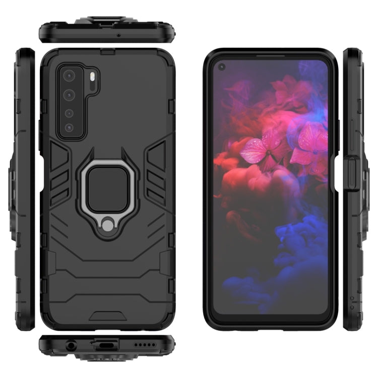 For Huawei nova 7 SE Shockproof PC + TPU Protective Case, with Magnetic Ring Holder