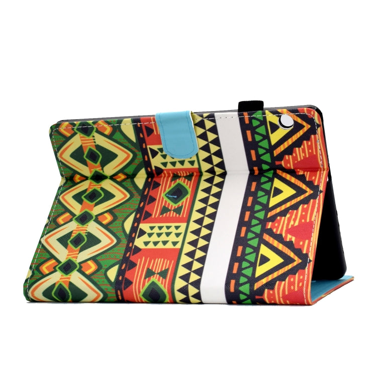 For Huawei MediaPad T3 Horizontal TPU Painted Flat Feather Case Anti-skid strip with Pen Cover & Card Slot & Holder