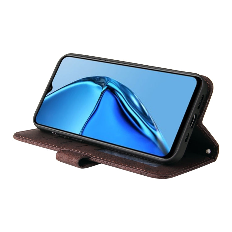 For Infinix Hot 20s Skin Feel Life Tree Metal Button Leather Phone Case