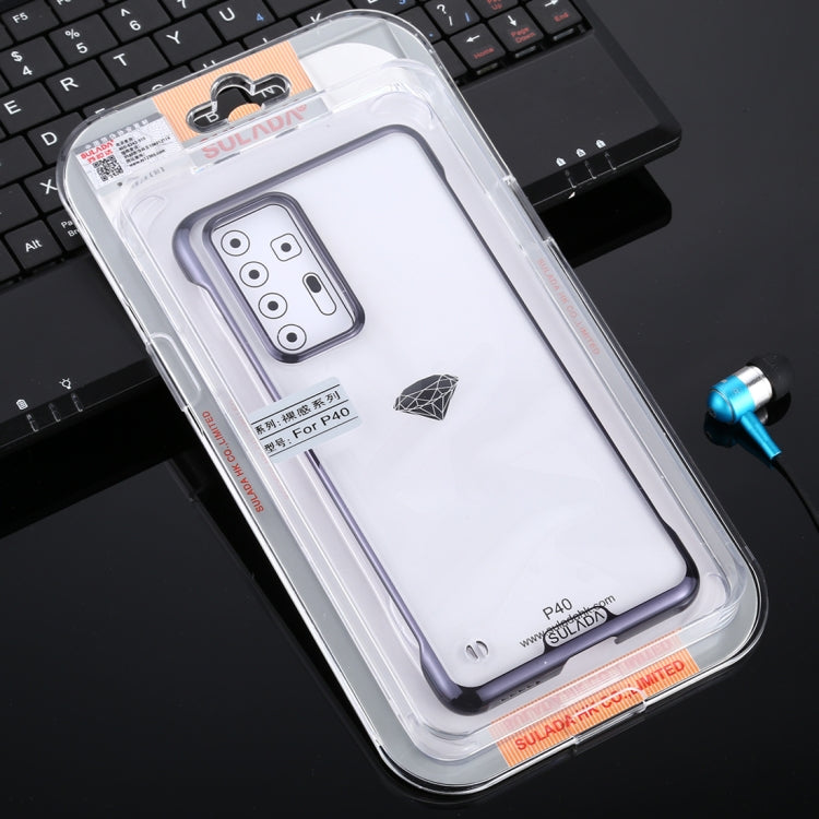 For Huawei P40 SULADA Borderless Drop-proof Vacuum Plating PC Case